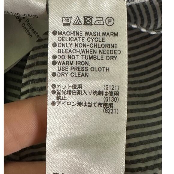 Moussy gray white striped 3/4 sleeves blouse size Free Size - Picture 4 of 16